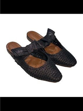 Lucky Brand Women's Leather Woven Mule Flats